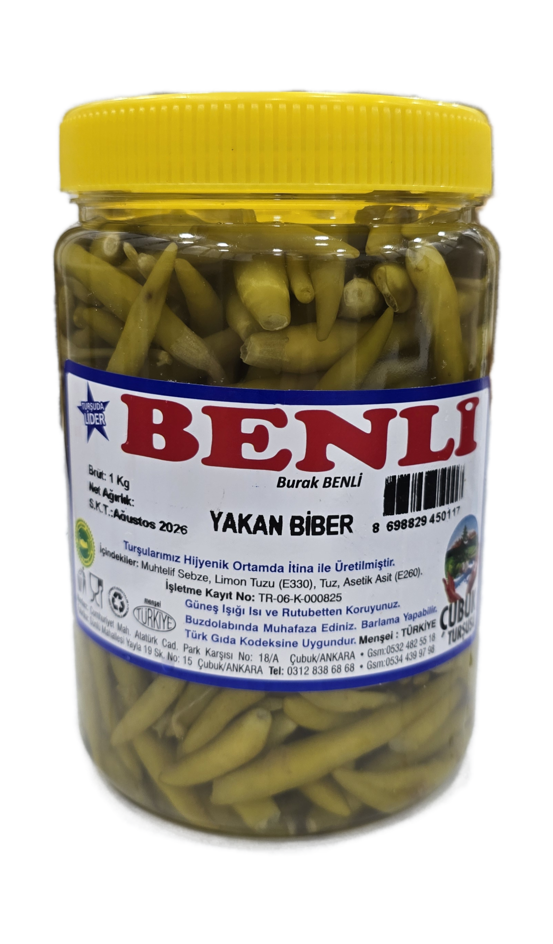 Benli Yakan Biber Turşusu 1 Kg