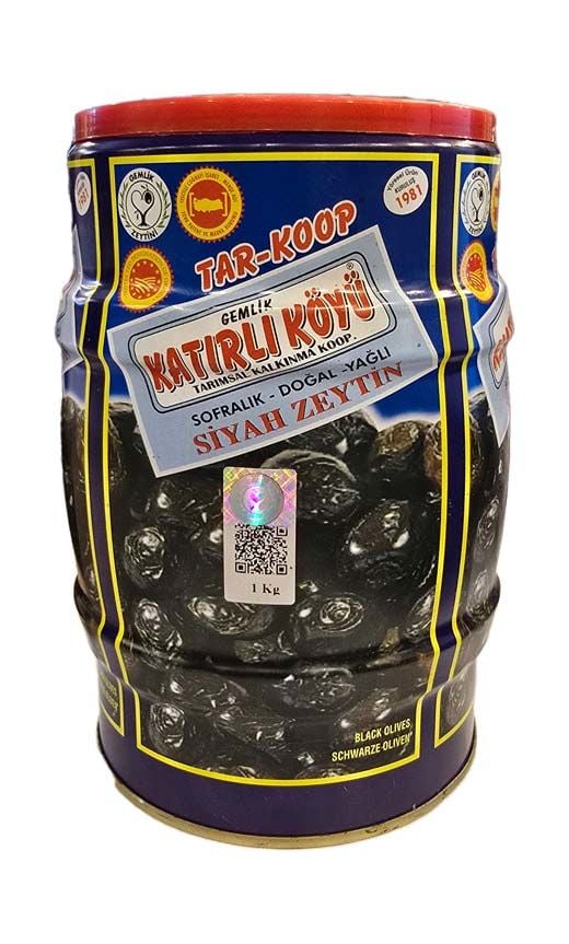 Katırlı Köyü Yağlı Kuru Sele Siyah Zeytin 1000 gr