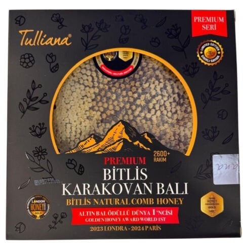 TULLİANA PREMİUM SERİSİ POLİFLORALI (ÇOK ÇİÇEKLİ) KARAKOVAN BİTLİS PETEK BAL 1KG