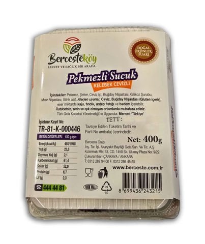 Dut Pekmezli Kelebek Cevizli Köme 400 Gr