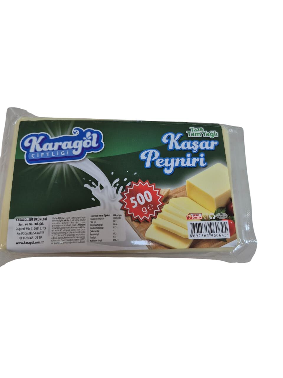 Karagöl Taze Kaşar Peyniri 500 Gr