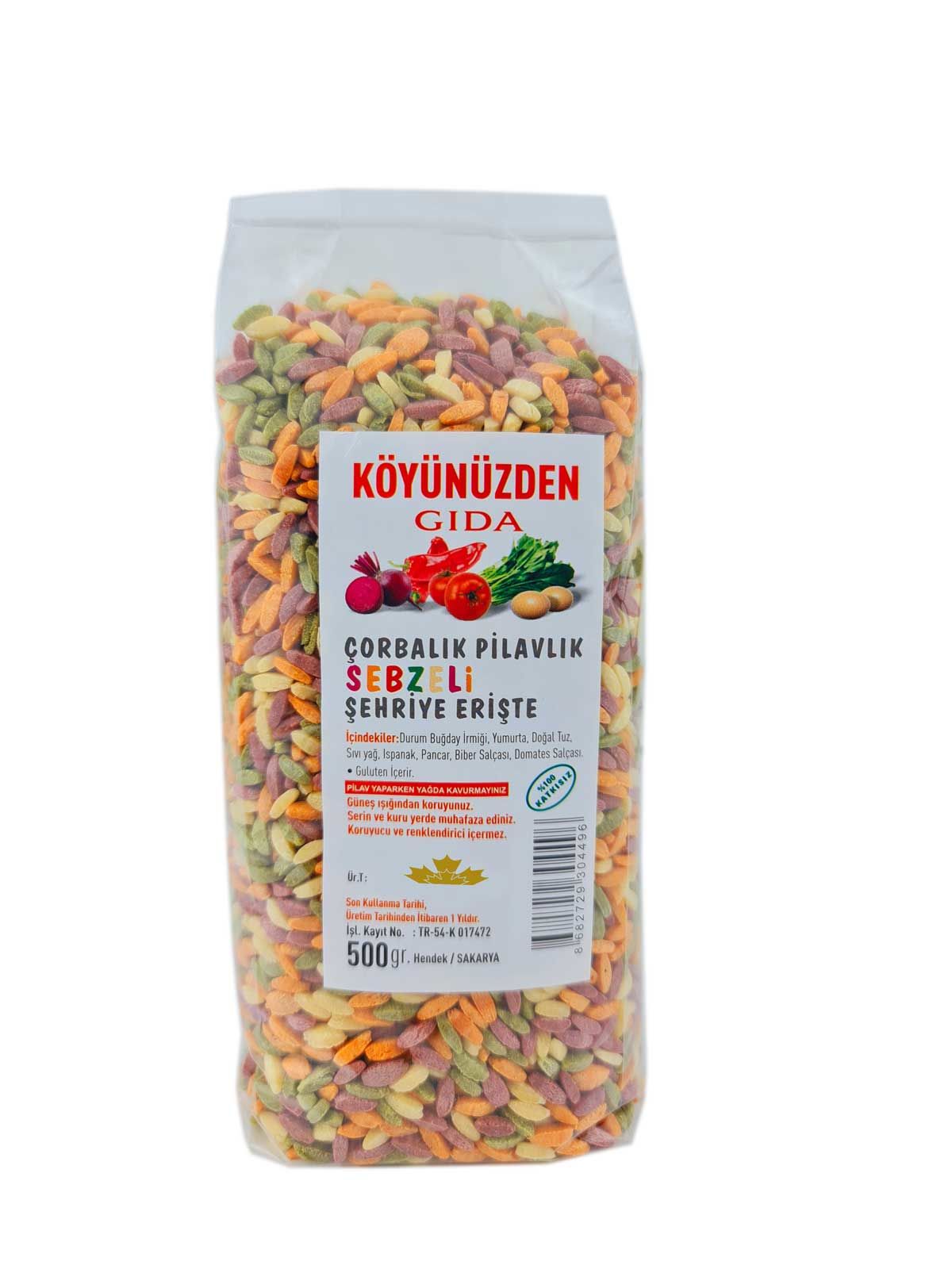 Köyünüzden Sebzeli Çorbalık Pilavlık Şehriye Erişte 500 gr