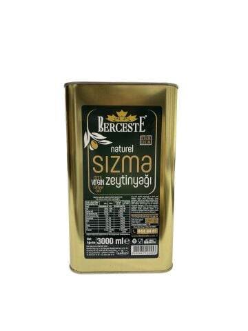 Soğuk Sıkım Sızma Zeytin Yağı 3000 ml