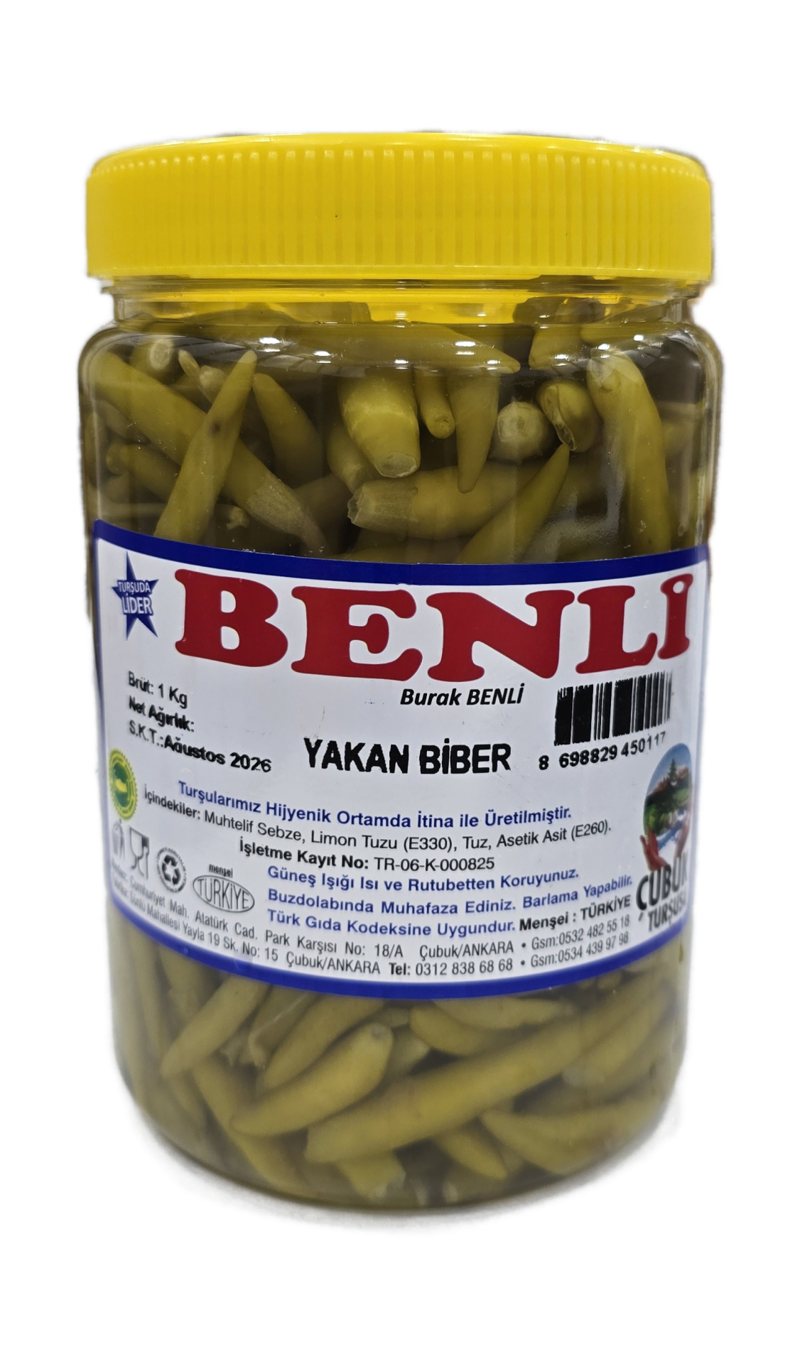 Benli Yakan Biber Turşusu 1 Kg