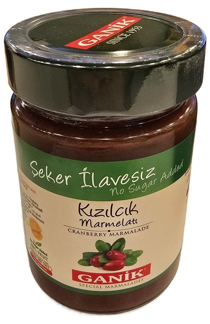 Ganik Şeker İlavesiz Kızılcık Marmelatı  350 Gr