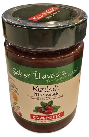 Ganik Şeker İlavesiz Kızılcık Marmelatı  350 Gr