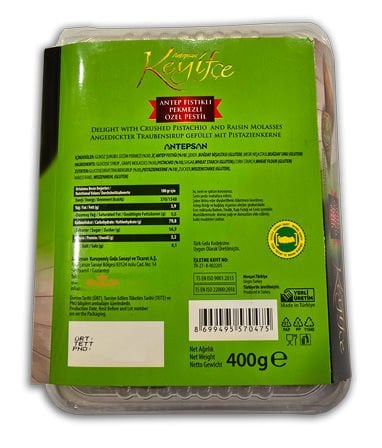 Antep Fıstıklı Pekmezli Muska Pestil 400 gr