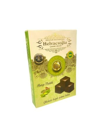 Helvacıoğlu Çikolata Kaplı  Antep Fıstıklı Çekme Helva 170 Gr