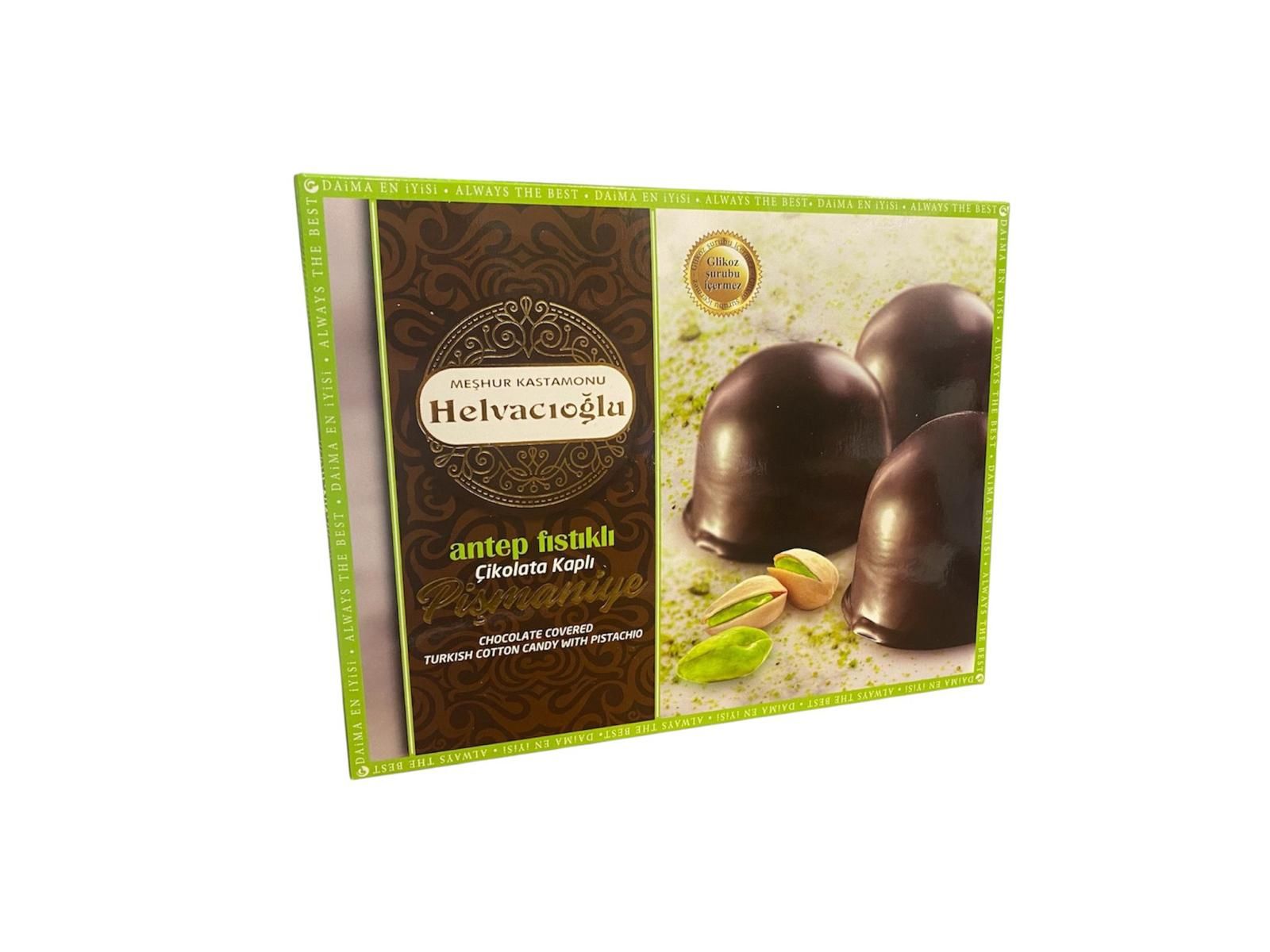 Helvacıoğlu Çikolata Kaplı Antep Fıstıklı Pişmaniye 240 Gr