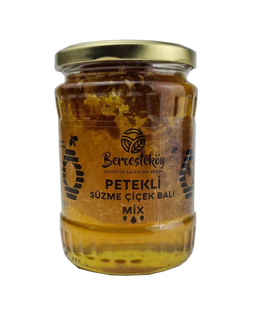 Bercesteköy  Petekli Süzme Çiçek Balı 720 gr